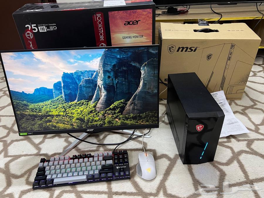 كمبيوتر PC جمينج msi i7 مع شاشة acer نيترو 24 بوصة بكراتينها64470470369281110