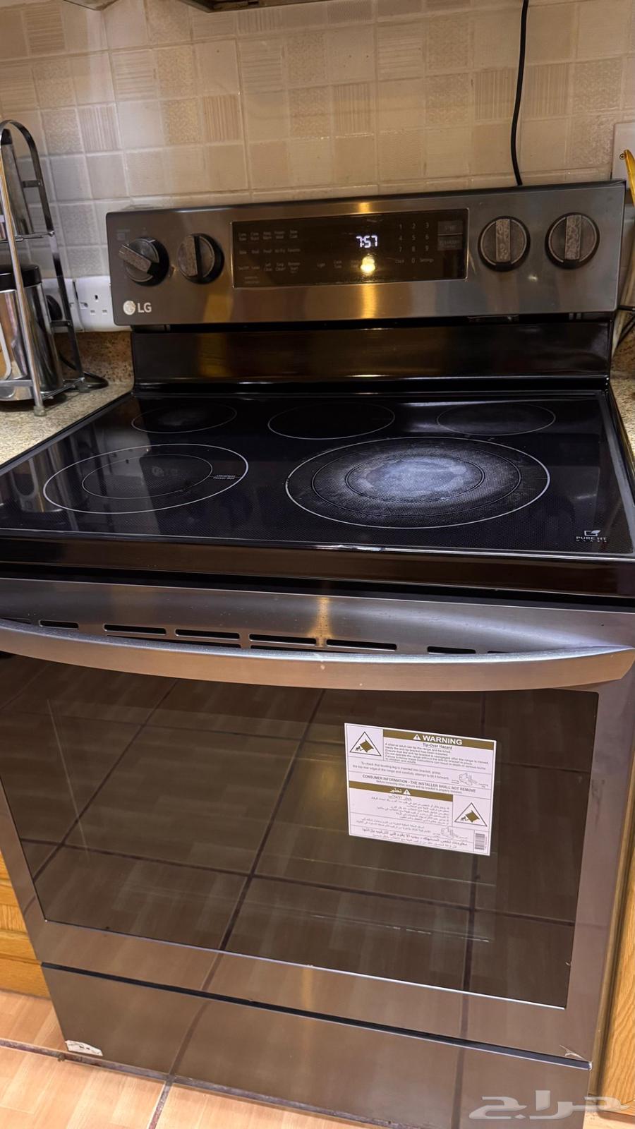 للبيع فرن إل جي سيراميك كهربائي أسود مقاس 7664488699557763111