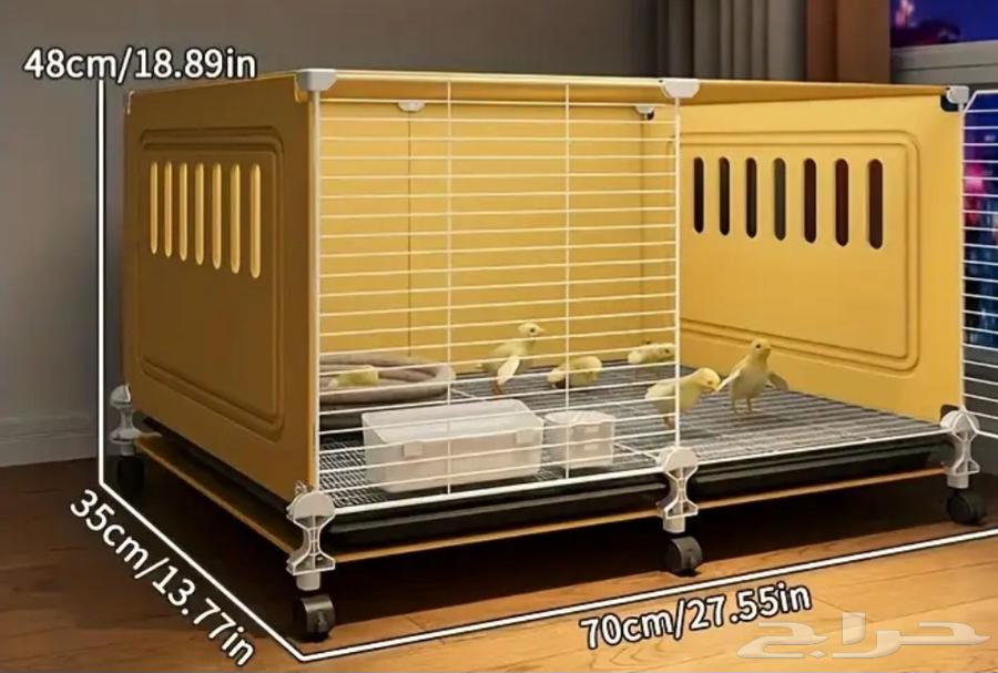 قفص طيور كبير ونظيف مع صواني وملحقاته قابل للتفاوض64467242625793112