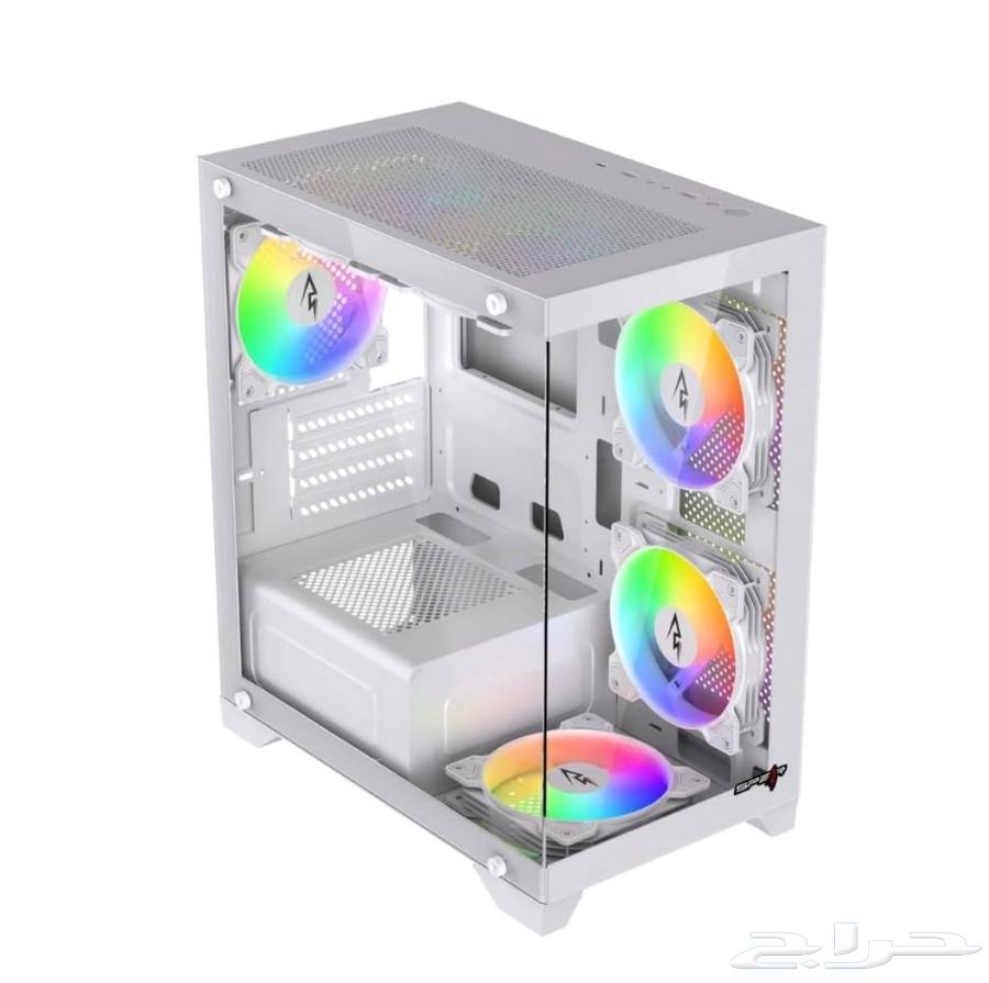 SPEAR SUSHI 345 Glass M-AT-X/I-T-X Gaming Computer Case with 4 ARGB Fans and 10-Port Fan Hub and Remote Control in Black64473997587458112