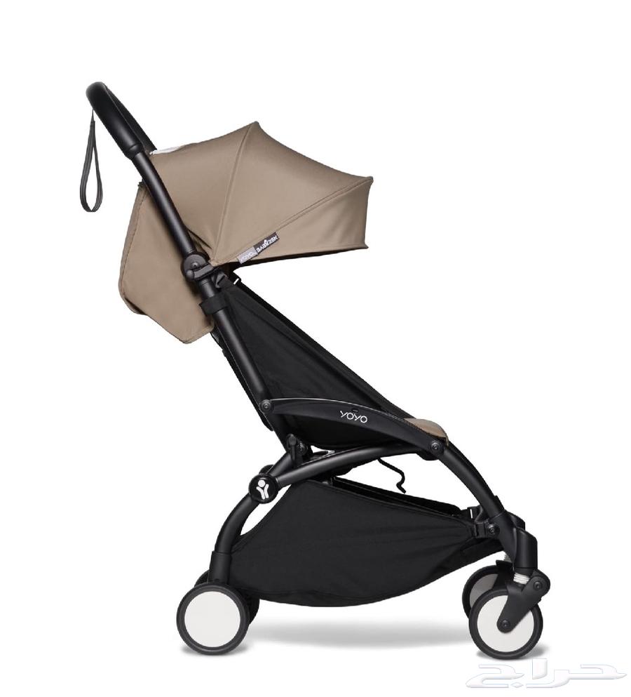 Babyzen YOYO2 stroller with black frame and beige seat for age 6 and above, new64478939879425110