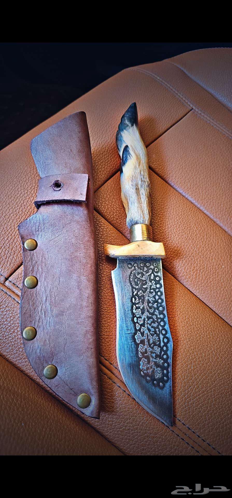 سكينين نوادر شغل يدوي فاخر مقبض رجل غزال64484005872898112