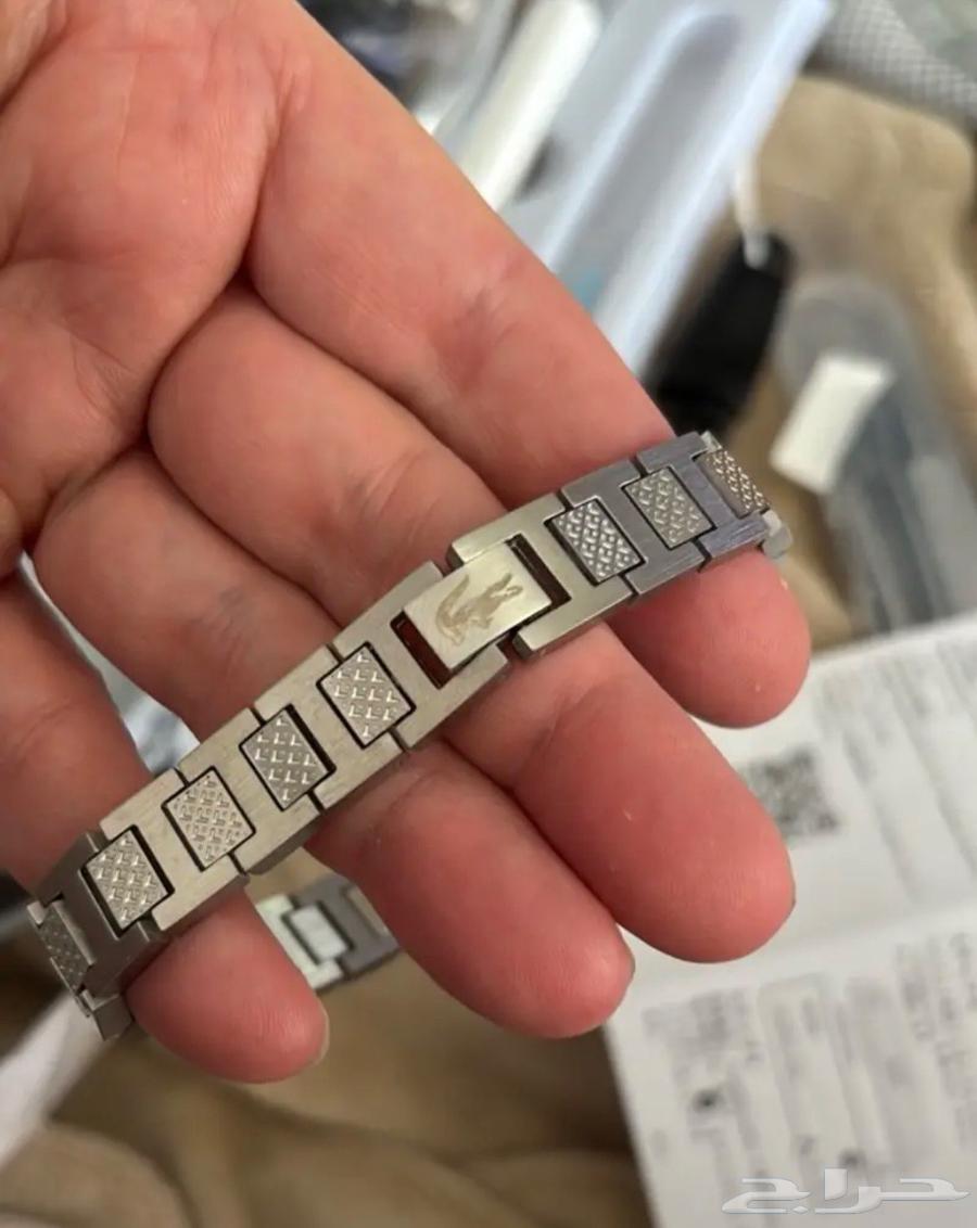 ساعة لاكوست ميتروبول للرجال فضية (شبه أصلية)64479945893123110