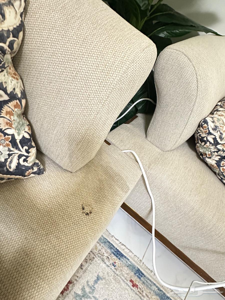 Modern almost new sofa with floor table64461431056897114