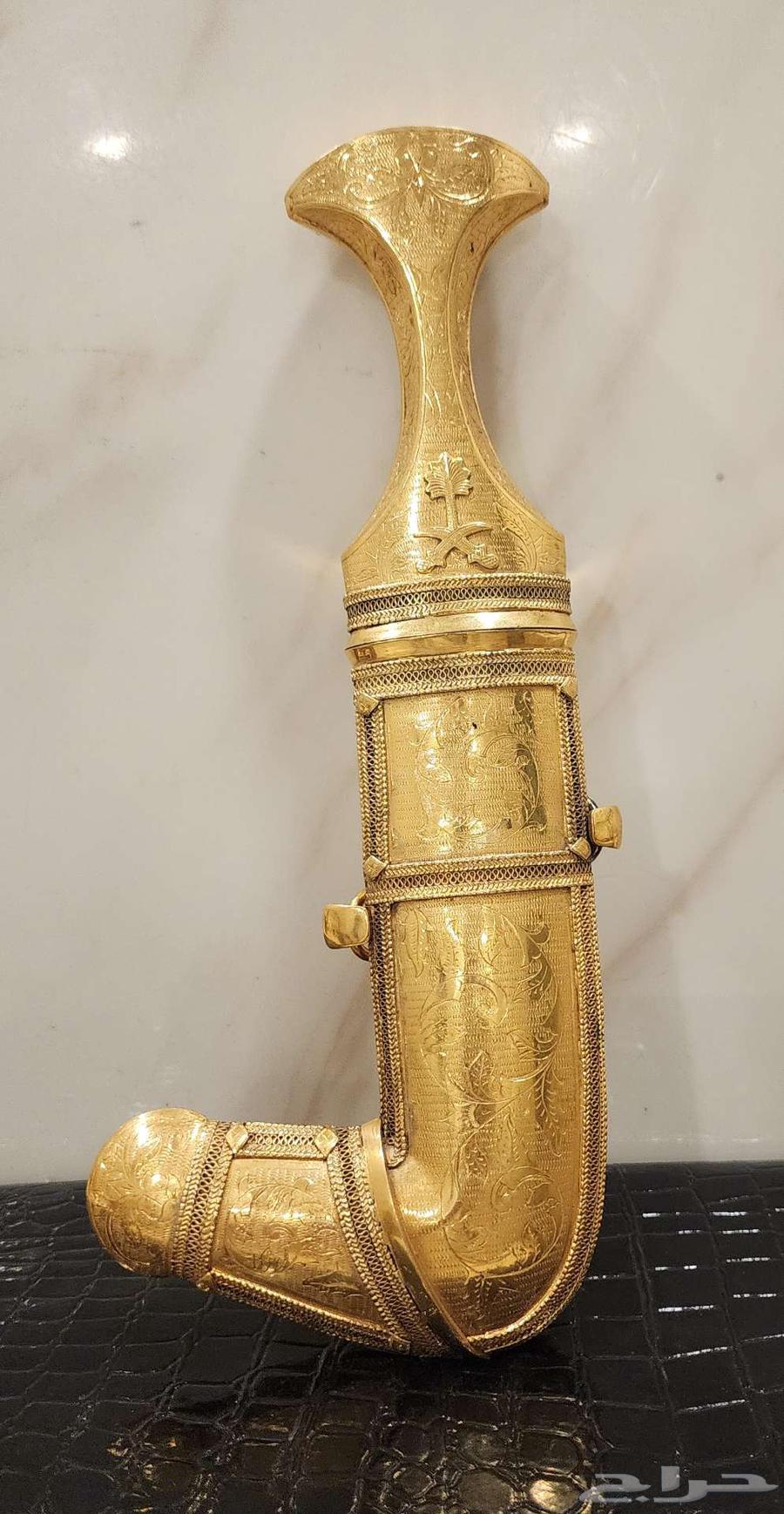 تم البيع خنجر فظه مطليه ذهب عيار 22 اصدار خاص الحرس الوطني64486620576259114