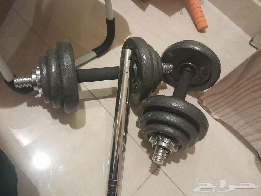 اثقال للتمارين جديد استعمال خفيف جدا مع البار تبعها ايضا64480007160322110