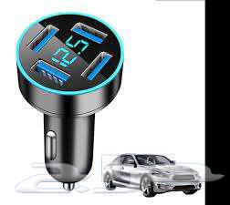 Smart 4-Port USB Car Charger with Voltage Display Screen Fast Charging64492581725570111