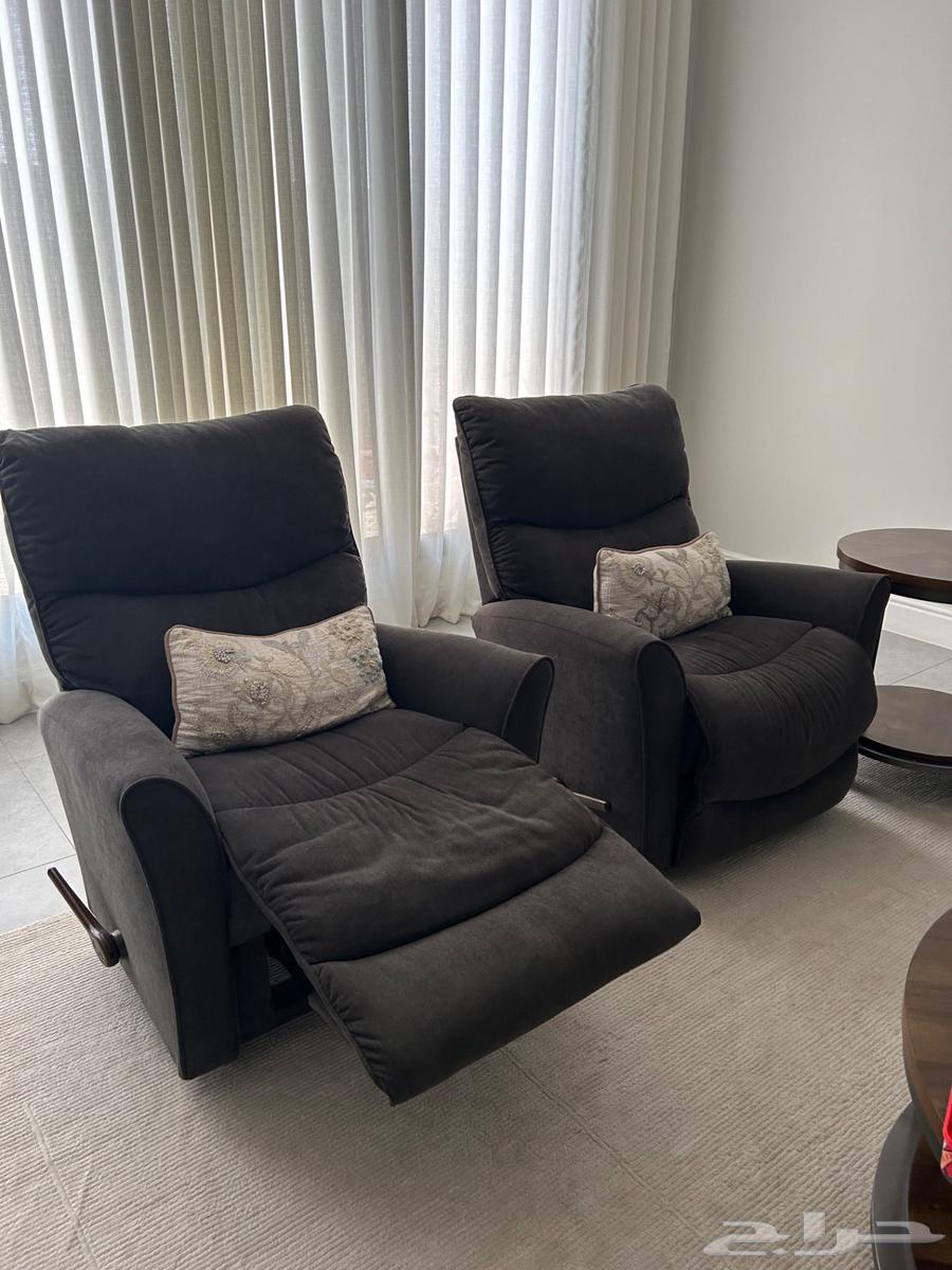 Lazyboy recliner sofa in dark gray64488644053250113