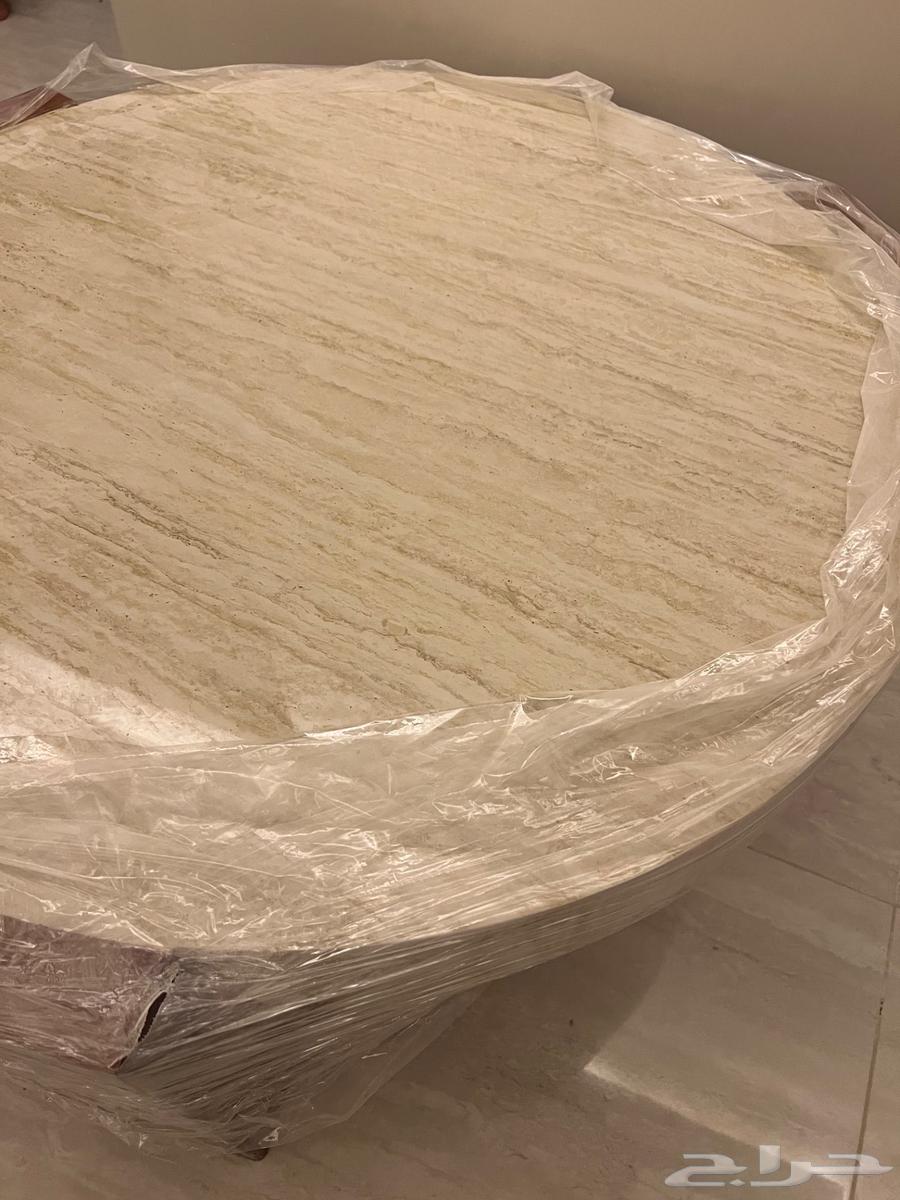 طاوله خشب وبديل رخام جديده لم تستخدم64487319191938112