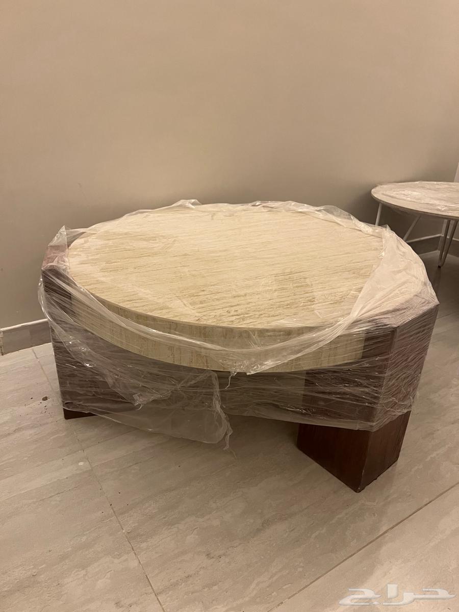 طاوله خشب وبديل رخام جديده لم تستخدم64487319191938111