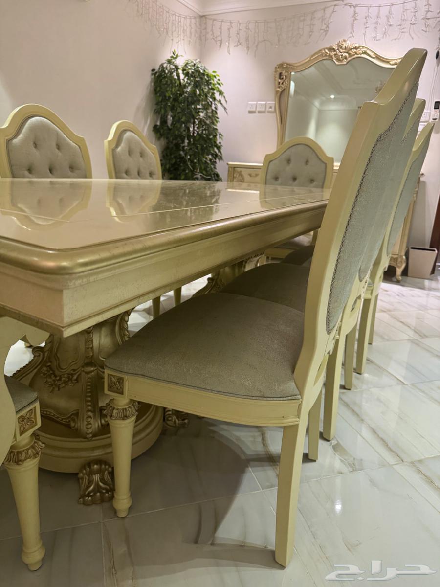 طقم طاولة طعام 8 كراسي من مفروشات المطلق64495597251715111