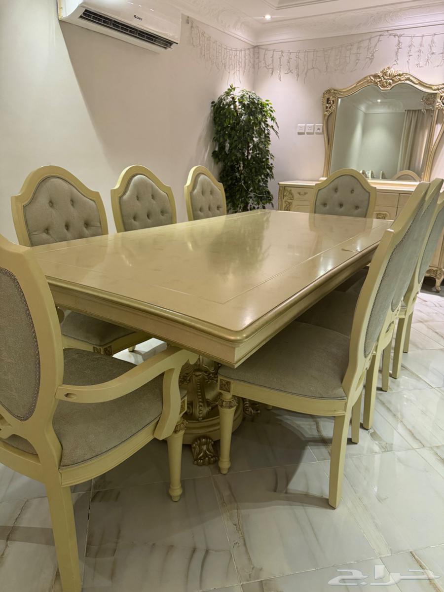 طقم طاولة طعام 8 كراسي من مفروشات المطلق64495597251715113