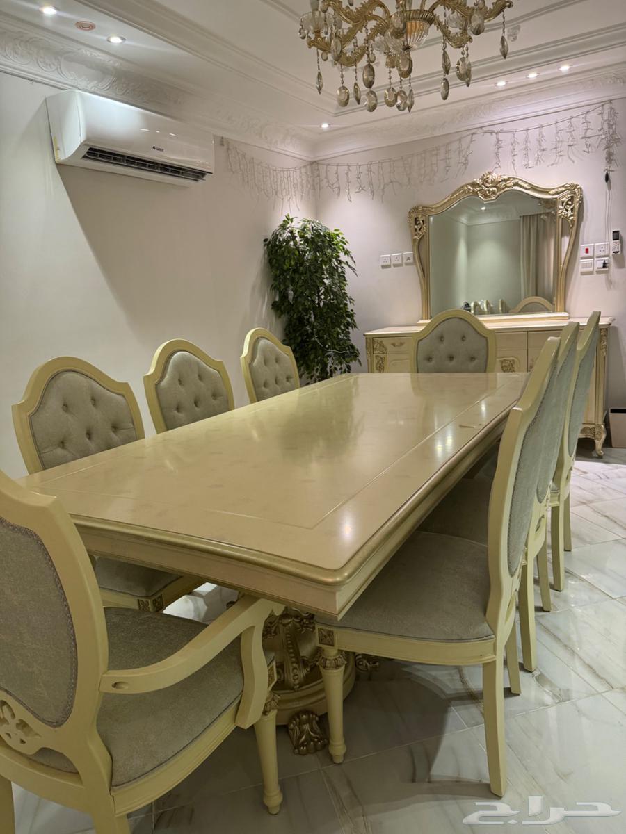 طقم طاولة طعام 8 كراسي من مفروشات المطلق64495597251715110