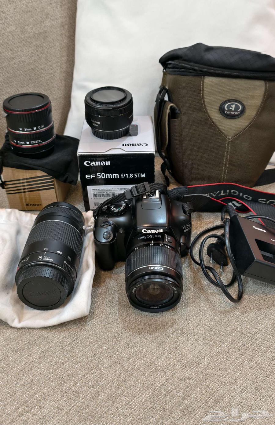 عدسات كانون جديدة. كاميرا كانون 1100dنظيفة للبيع64489916715009110