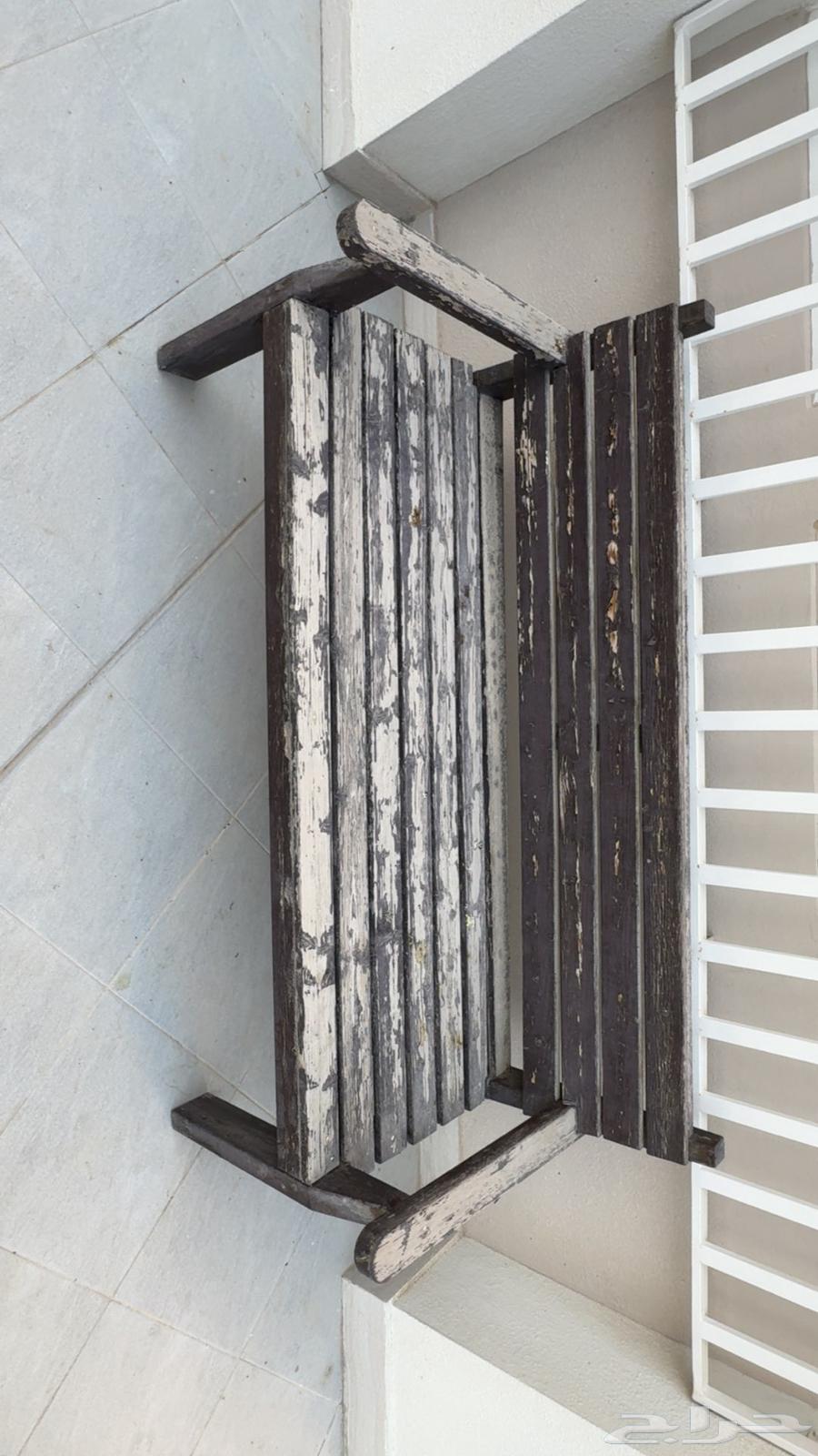 كرسيين خشب حديقه مستعمل64494180610945114