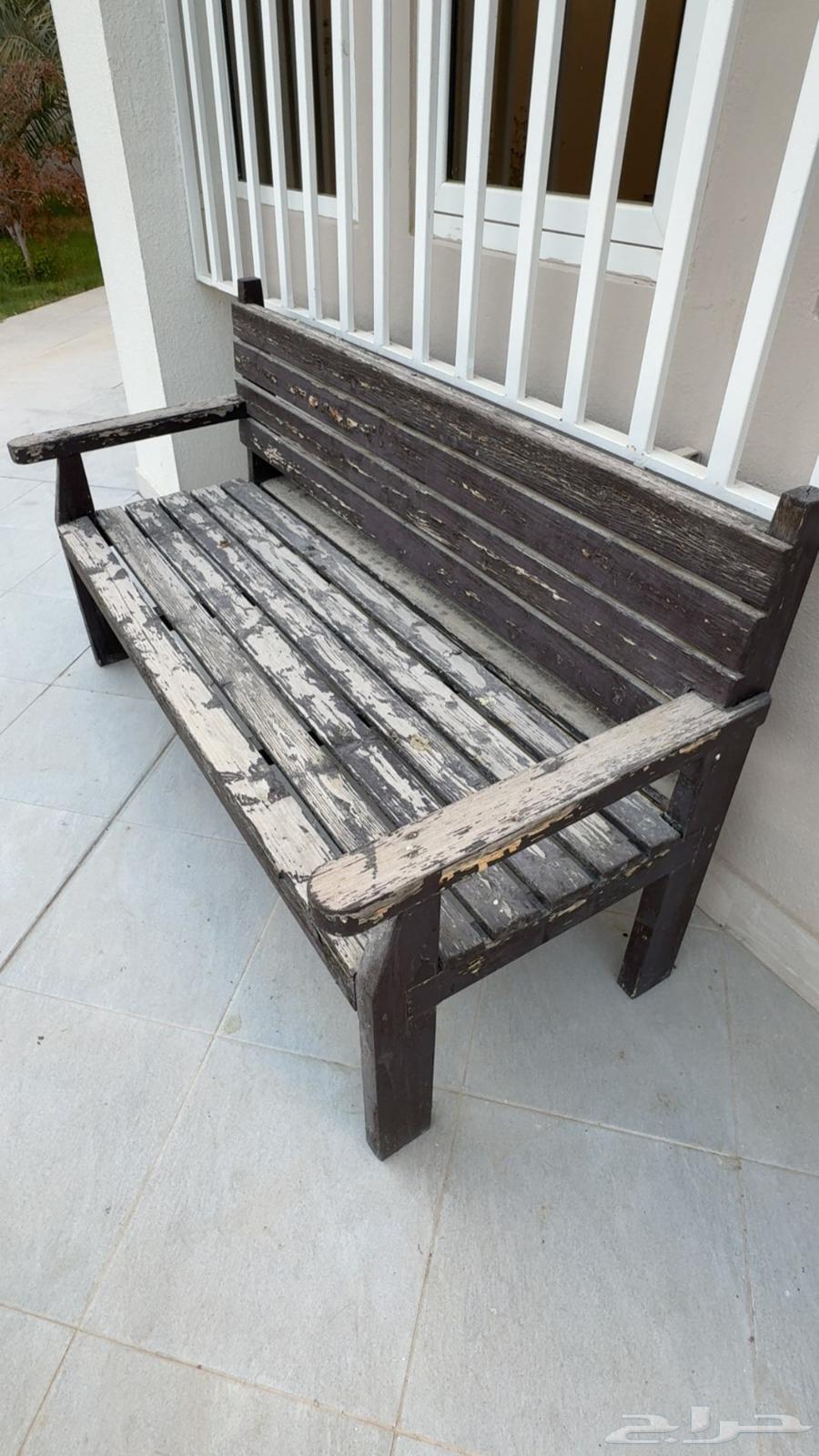 كرسيين خشب حديقه مستعمل64494180610945113
