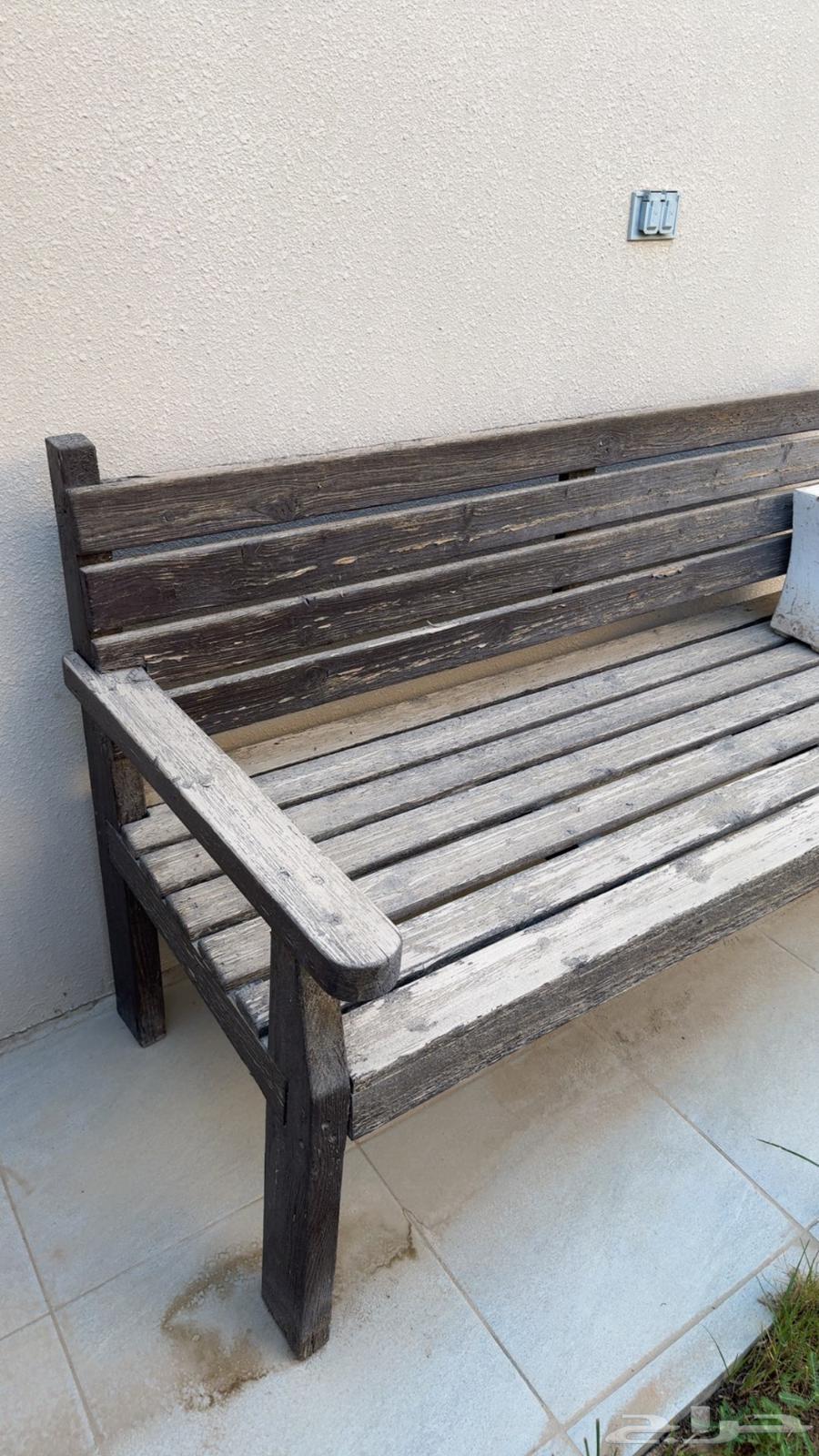 كرسيين خشب حديقه مستعمل64494180610945112