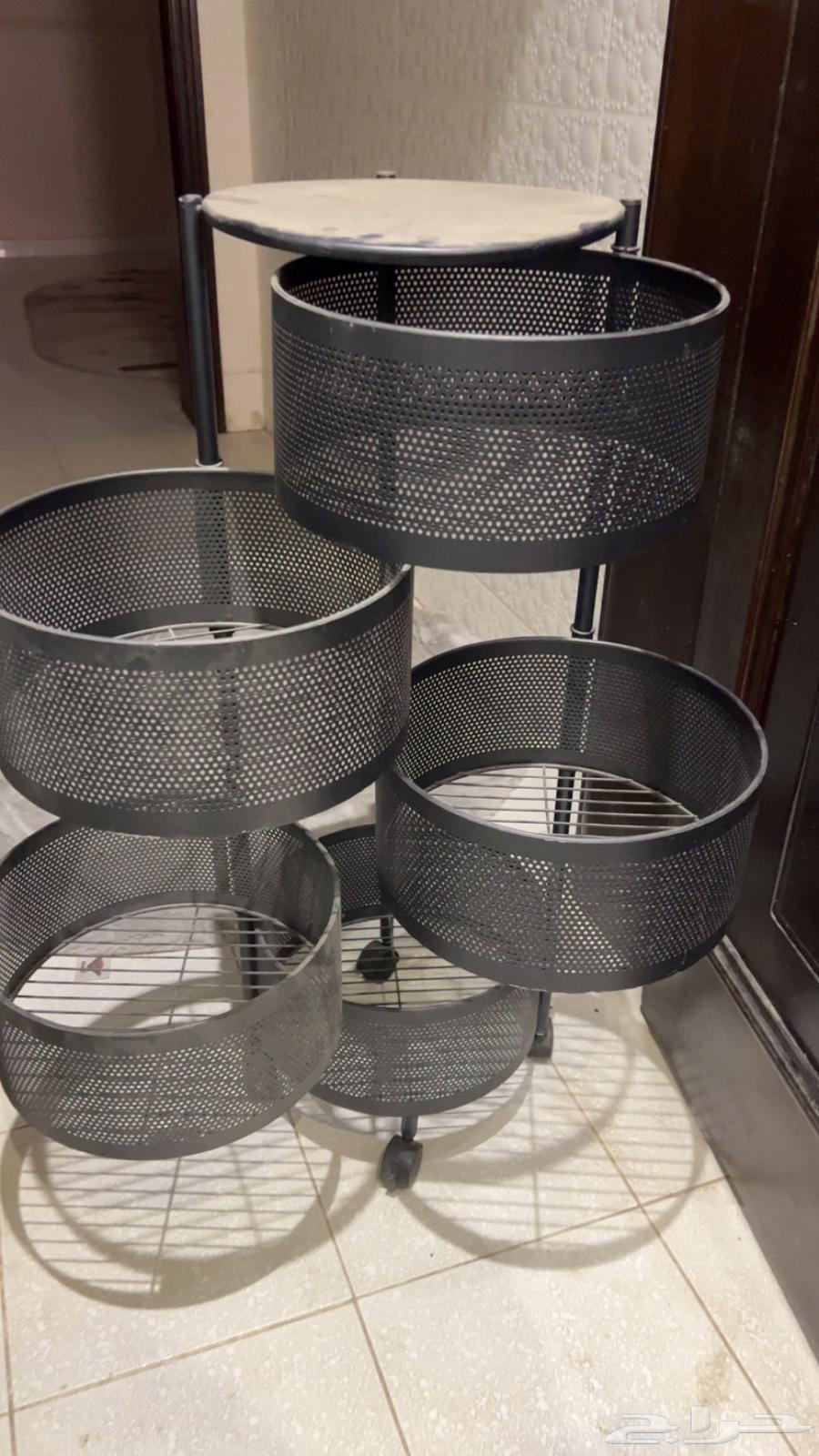 Marble Black Table with Stand and Circular Drawers (Urgent Sale)64487663860609113