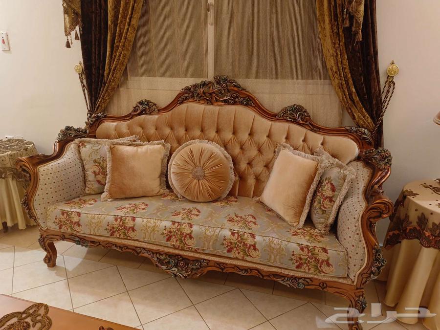 كنب زان محفور شبه جديد64493586774529111