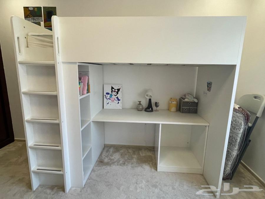 من ايكيا 2 سرير علوي مع مكتب   1 سرير أطفال64494604926721110