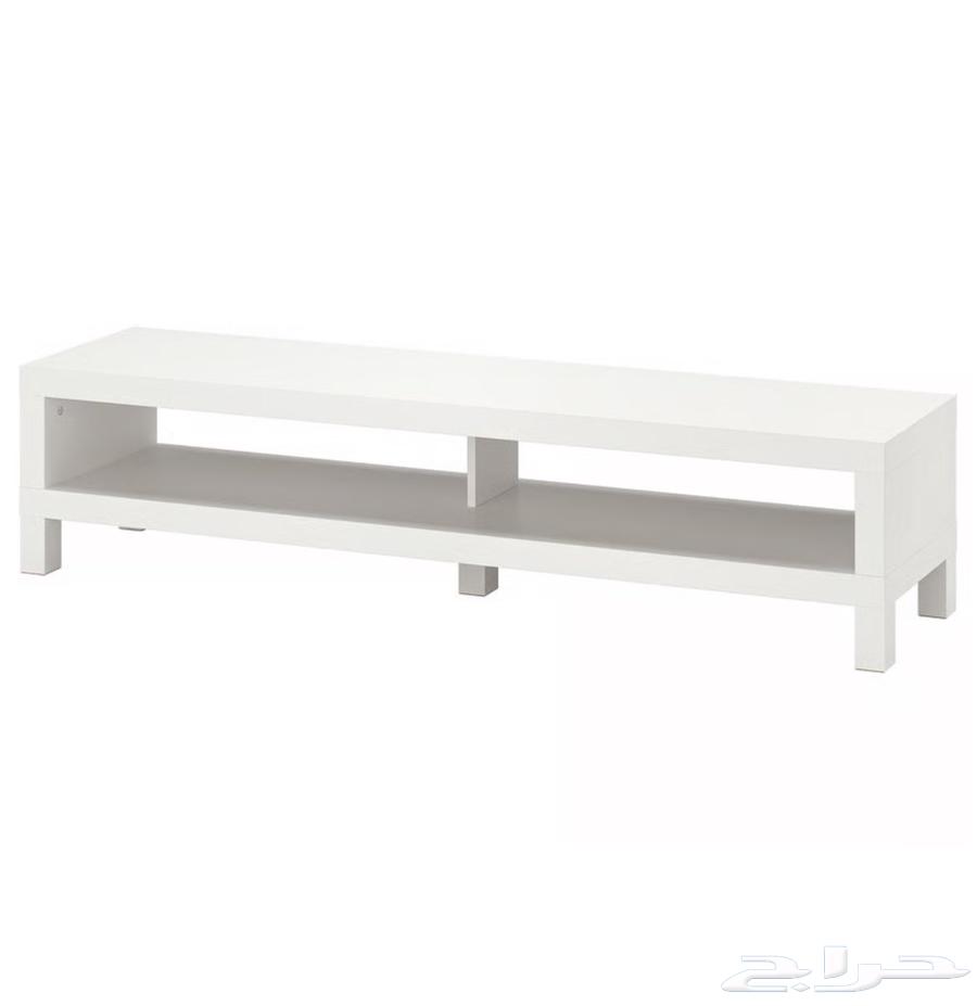طاولة تلفزيون من ايكيا خشب ابيض64495118242689110