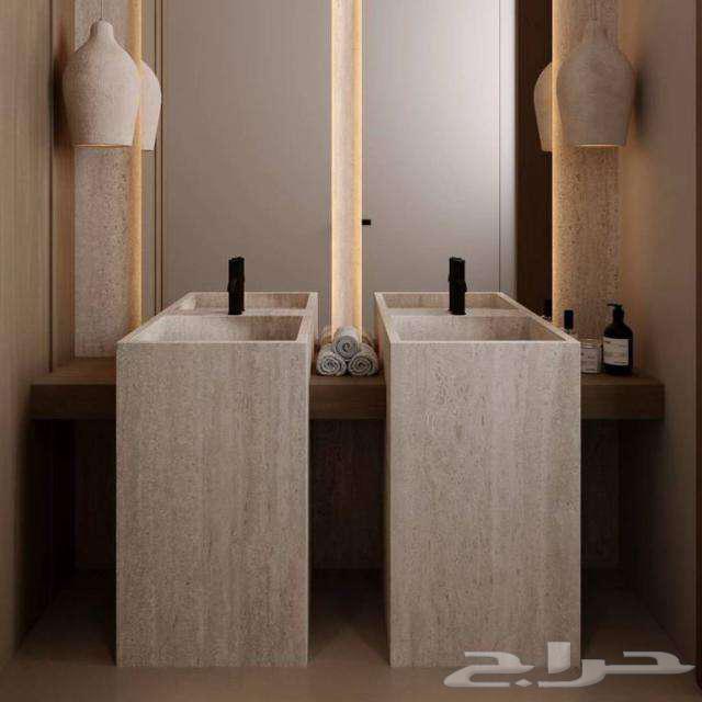 تنفيذ مغاسل رخام على حسب طلب الزبون64148040793474110