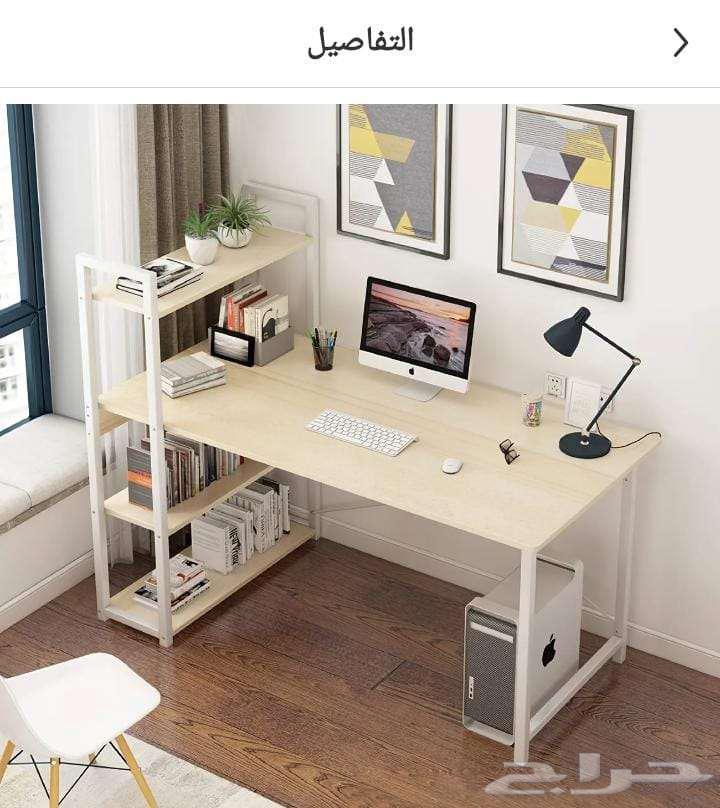 طاوله مكتبي خشبي نوعيه عالي الجودة عصري مع رف كتب مكتب منزل64502323119490113
