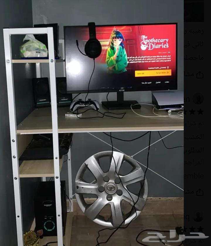 طاوله مكتبي خشبي نوعيه عالي الجودة عصري مع رف كتب مكتب منزل64502323119490114