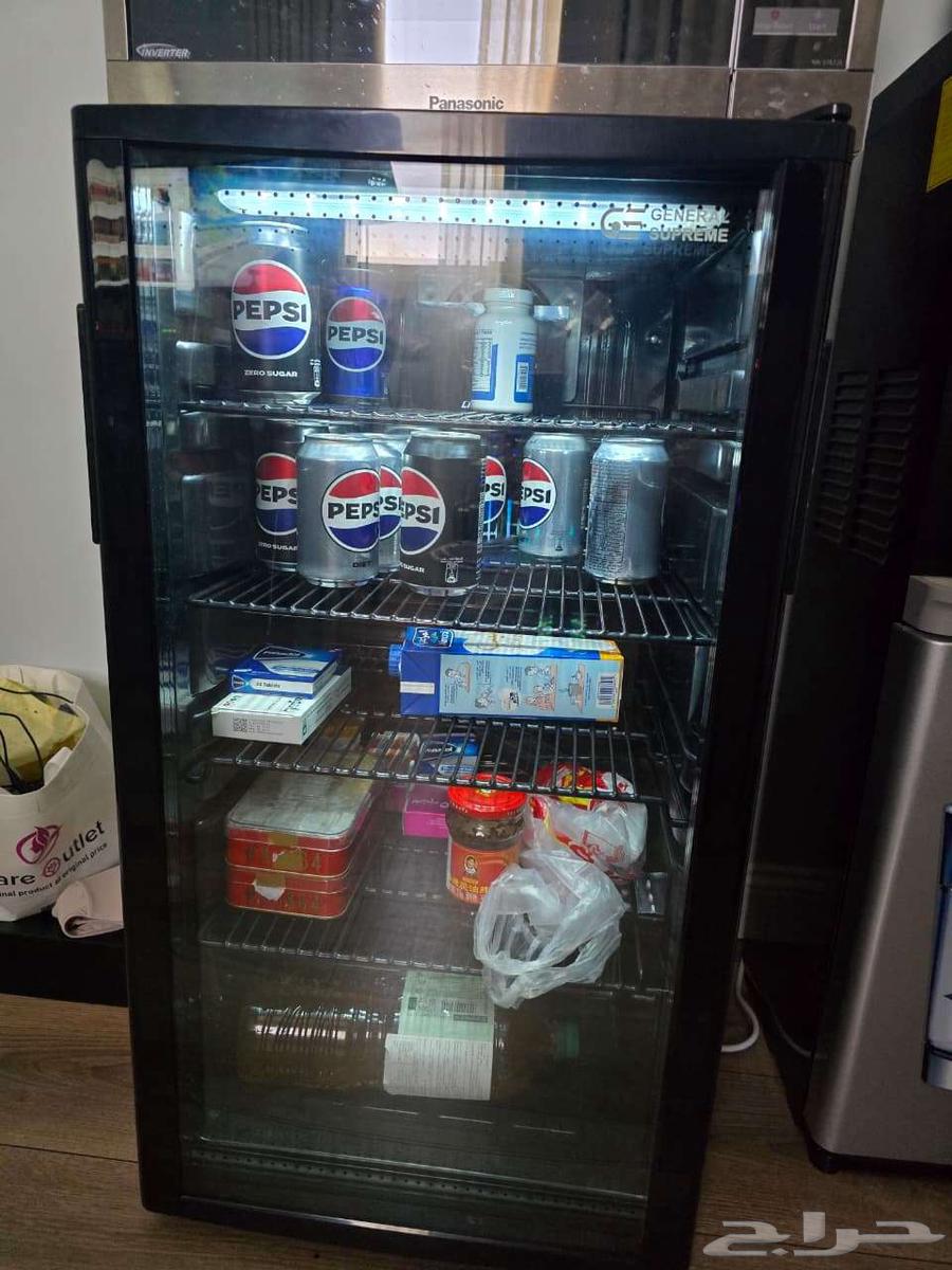 ثلاجة باب زجاجي حجم 92 لتر جنرل سوبريم General Supreme64497344912131111