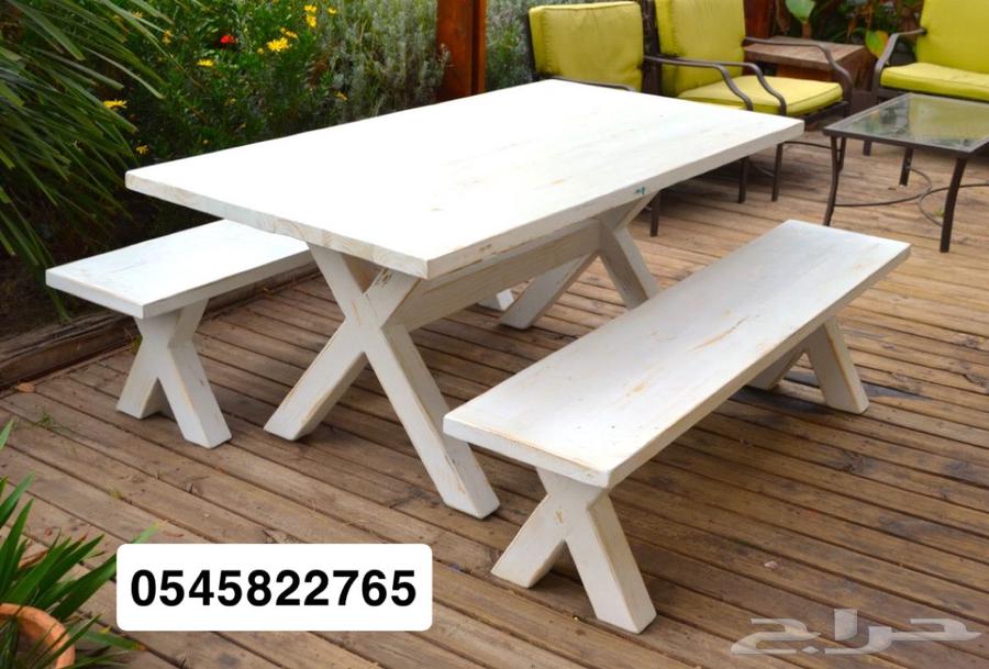 طاوله وكرسي متصل خشب64497551318017113
