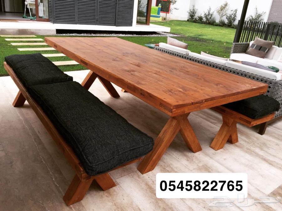 طاوله وكرسي متصل خشب64497551318017111