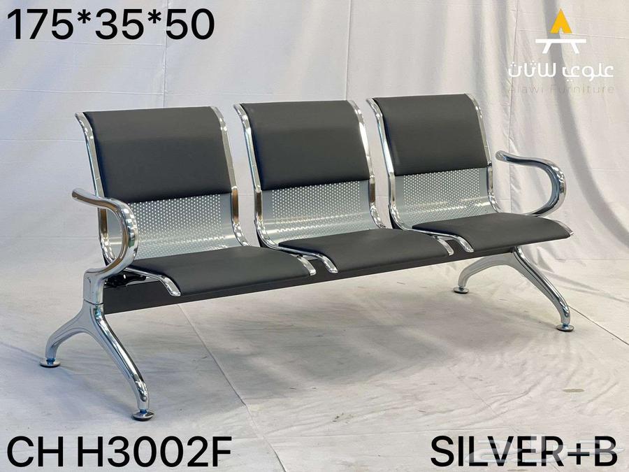 New leather waiting chairs for 3, 2, 4, 5 persons64498411193089111