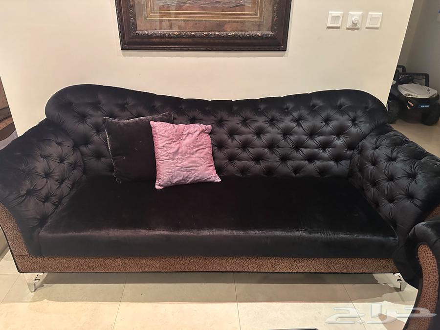 3-piece sofa - black color - in excellent condition64499605434115110