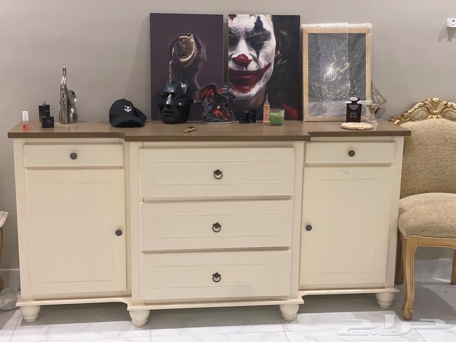 غرفة طعام 8 كراسي مع البوفيه لم تستخدم من هوم سنتر64502556553474113