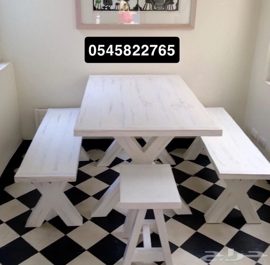 طاوله وكرسي متصل خشب64497551318017114