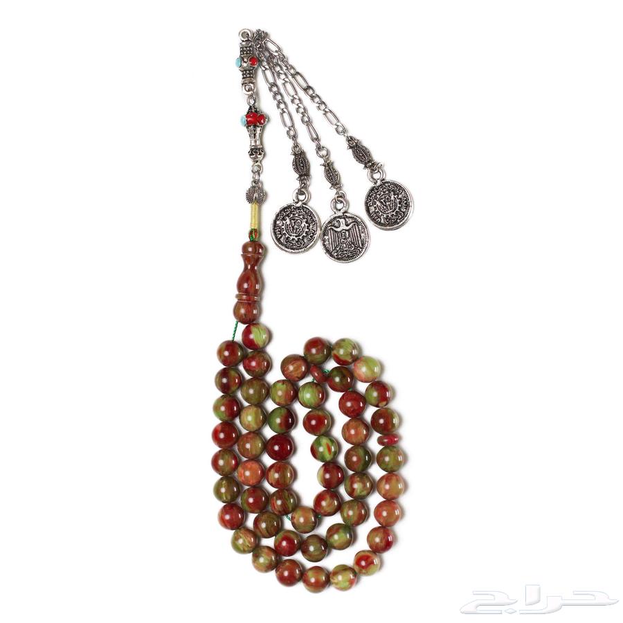 سبحة رجالية ملتي كلر عدد 51 خرزة شكل ملفت64497662084227110