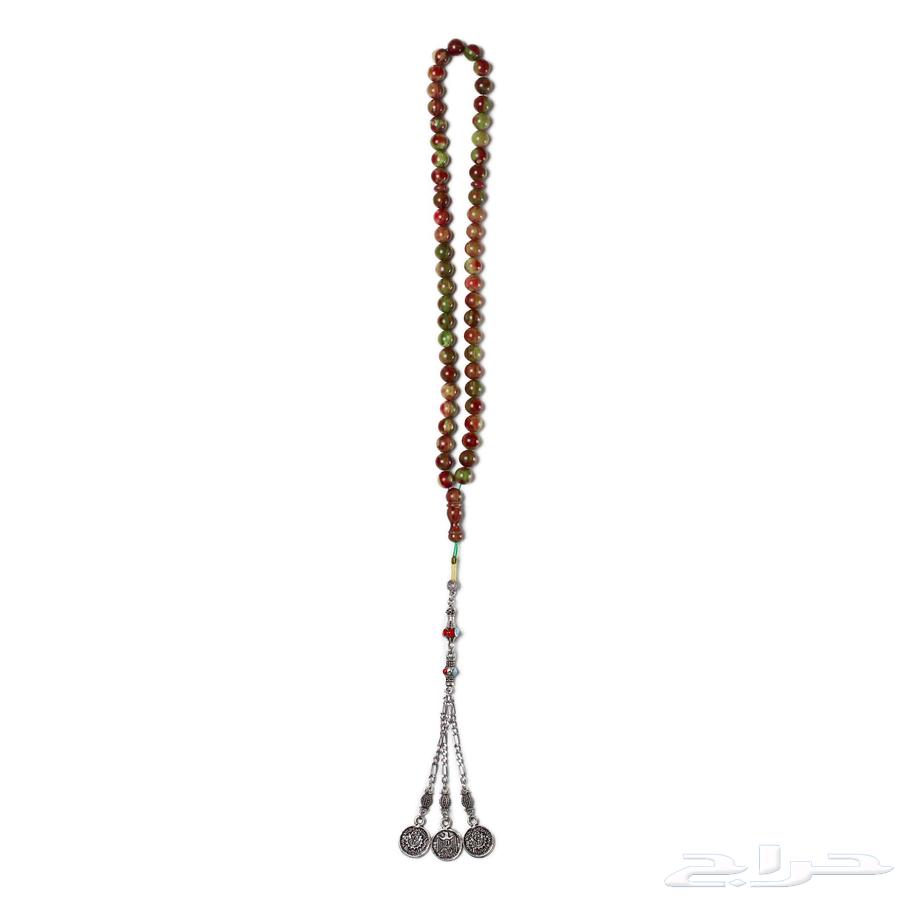 سبحة رجالية ملتي كلر عدد 51 خرزة شكل ملفت64497662084227112