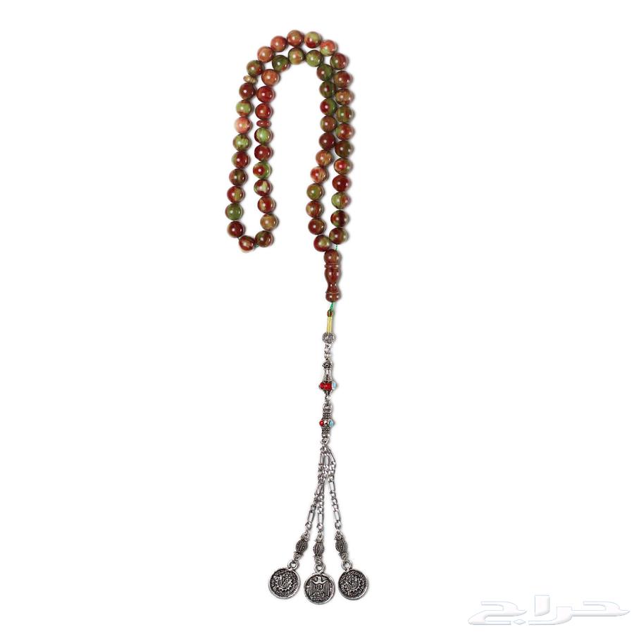 سبحة رجالية ملتي كلر عدد 51 خرزة شكل ملفت64497662084227111