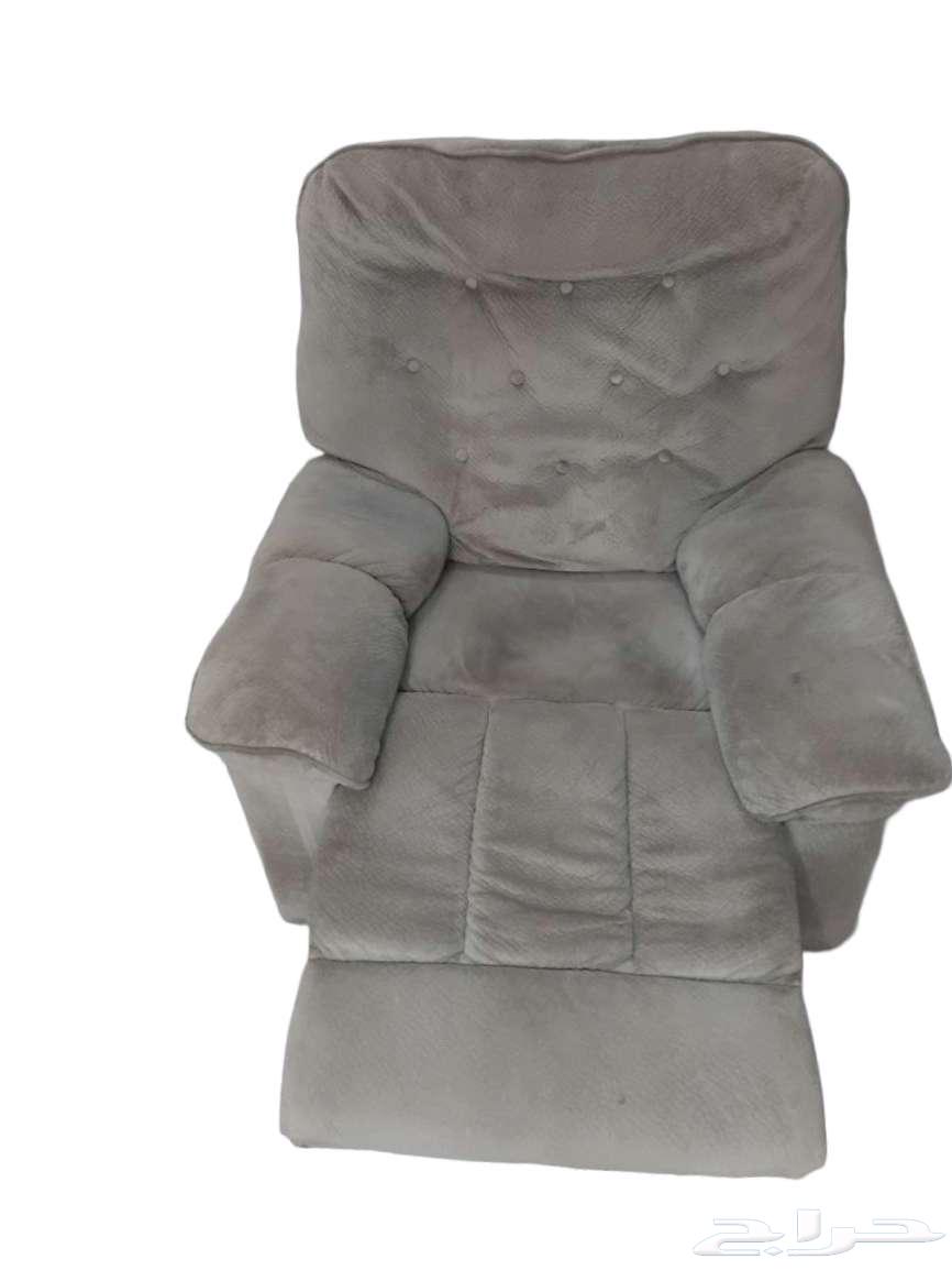 Velvet recliner chair, large size with footrest64498564014849112