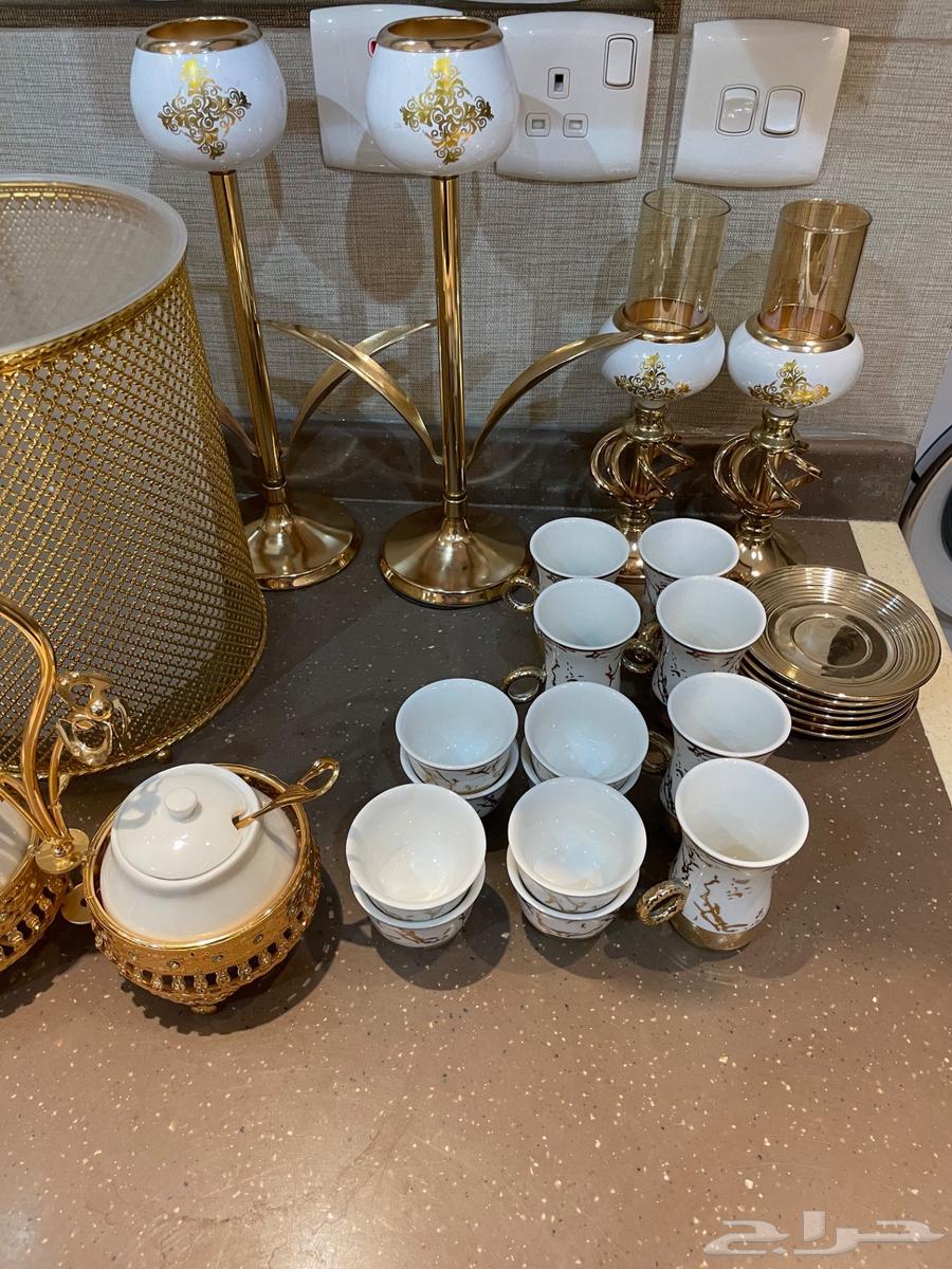 طقم فناجيل قهوه وشاي مع شمعدانات64509771324161112