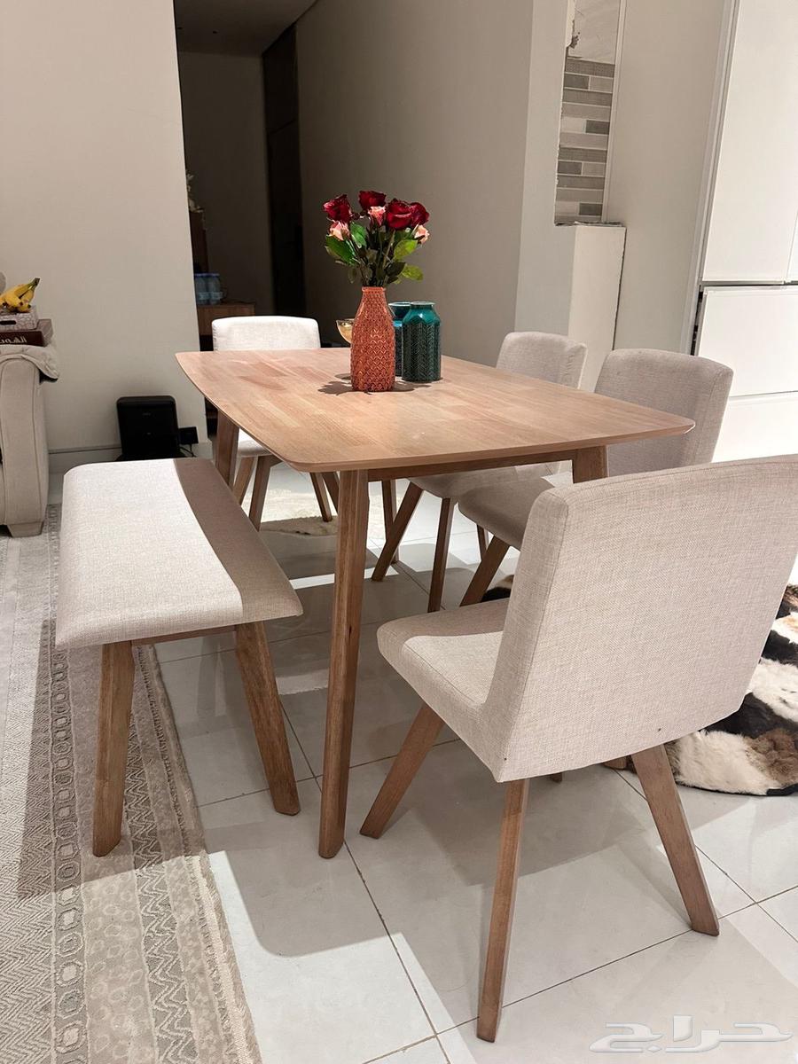 طاولة طعام ومغسلة يد خشب زان64511043678339111