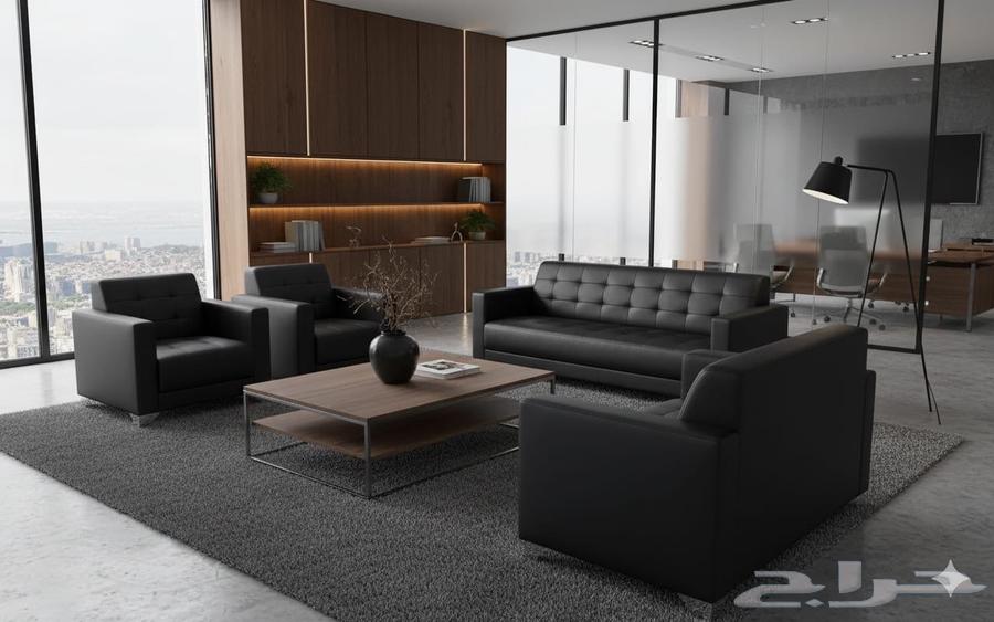 كنب جلد مكتبي بتصاميم عصرية و فخمة ونفسو يوم طلب توصيل64510648303233111