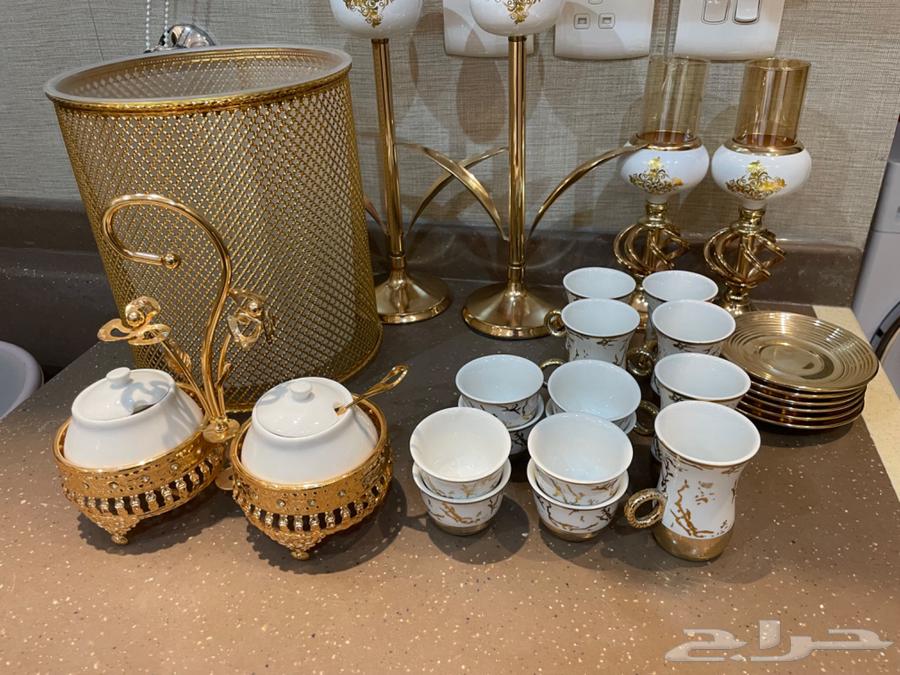 طقم فناجيل قهوه وشاي مع شمعدانات64509771324161110