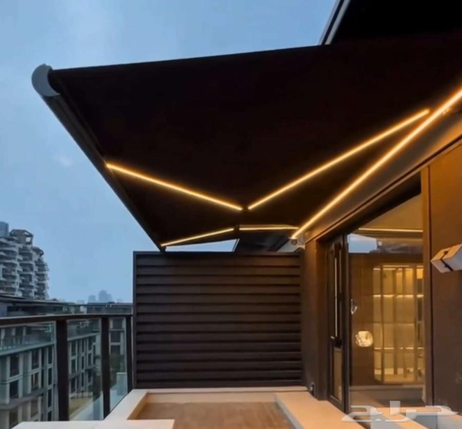 مظلة متحركة مع اضاءة LED - قماش اسباني ضمان 10 سنوات64509672909185110