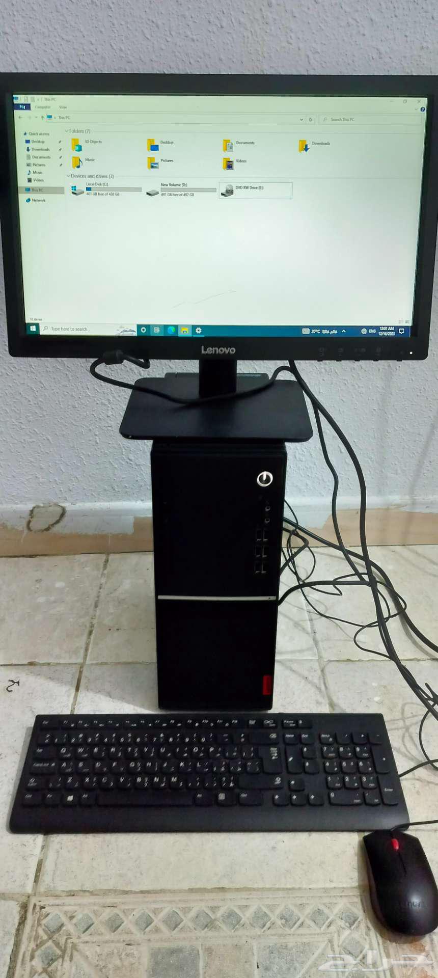 كمبيوتر مكتبي لينوفو اخو الجديد للبيع المستعجل64518946067330113