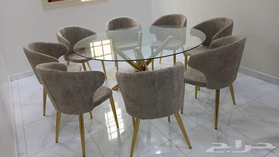 Modern 8-piece dining table set, unused64514817150723110