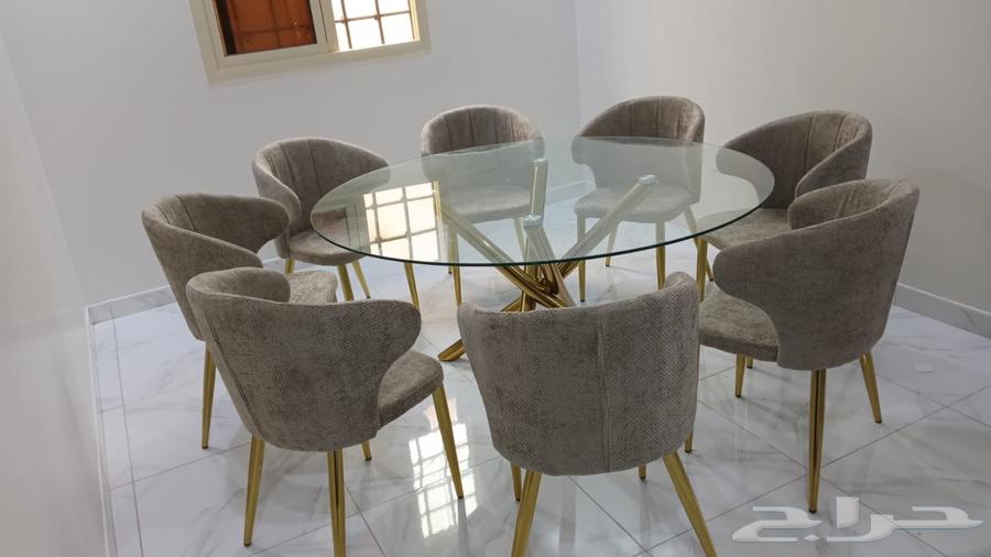 Modern 8-piece dining table set, unused64514817150723111