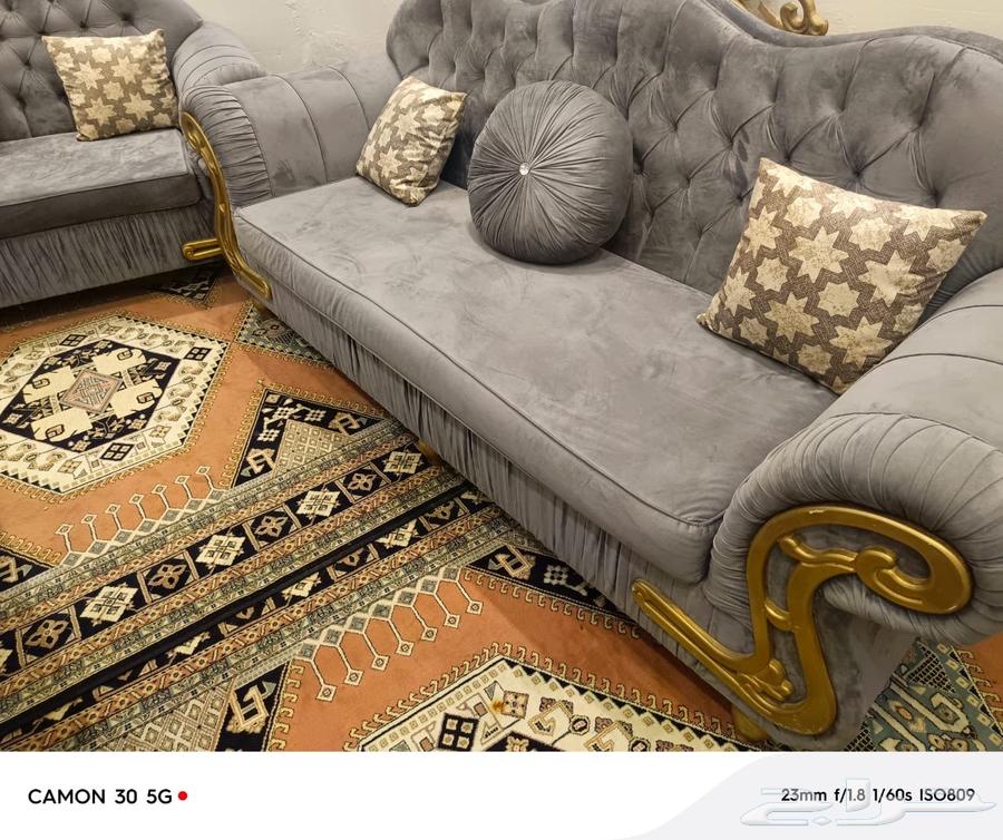 كنب رصاصي 6 قطع جديد ونظيف64548981227778110