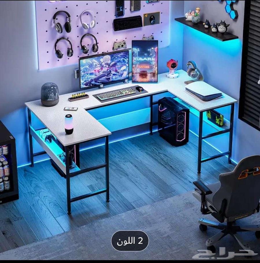 مكتبه طاولة مكتب كبير على حرف U مقاسات 180 100 7564517462965763114