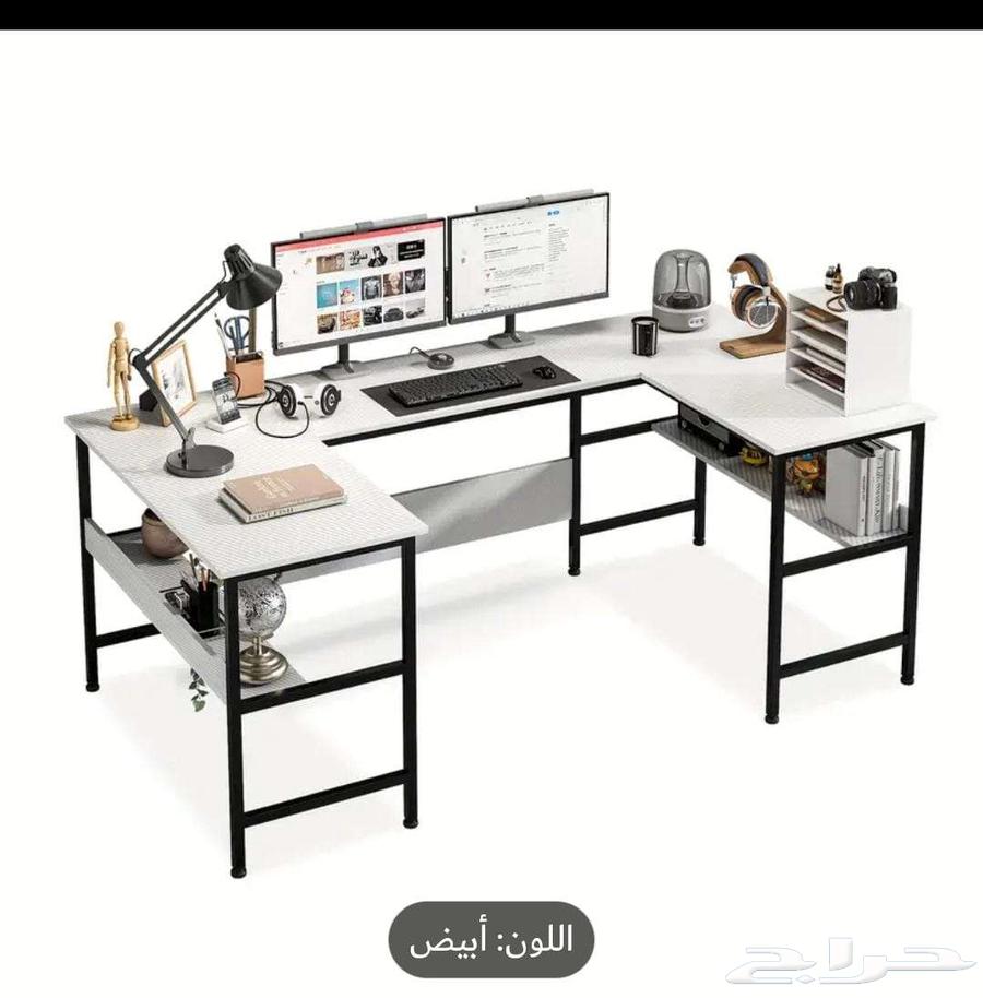مكتبه طاولة مكتب كبير على حرف U مقاسات 180 100 7564517462965763110